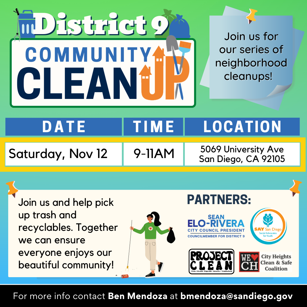 District 9 Community Clean Up Flyer