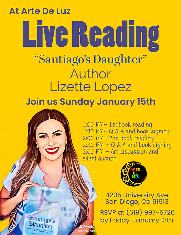 Live Reading of "Santiago's Daughter" at Arte de Luz
