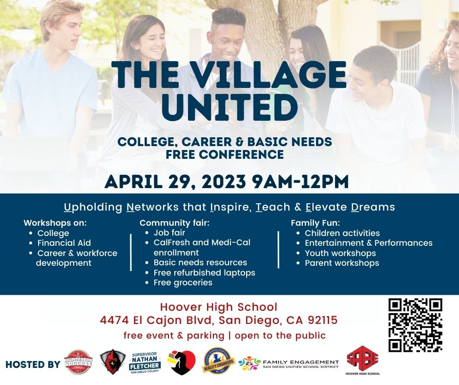 College, Career & Basic Needs conference flyer - English
