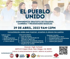 College, Career & Basic Needs conference flyer - Spanish